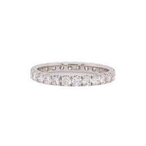 Lab-Created Diamond Band in Solid 14K White Gold | Infinity Band
